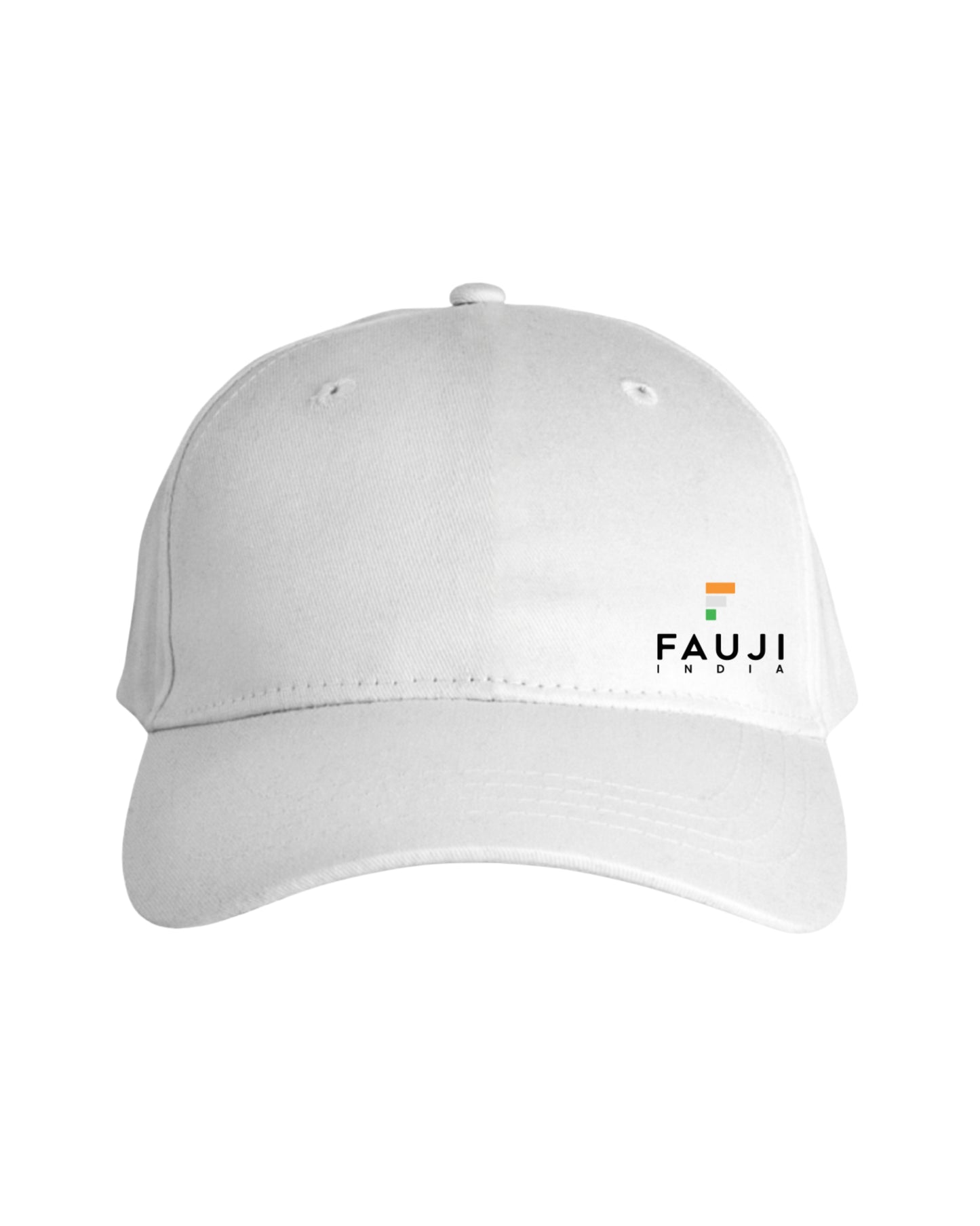 Fauji India Unisex Cotton Regular Cap | Adjustable Fit | White