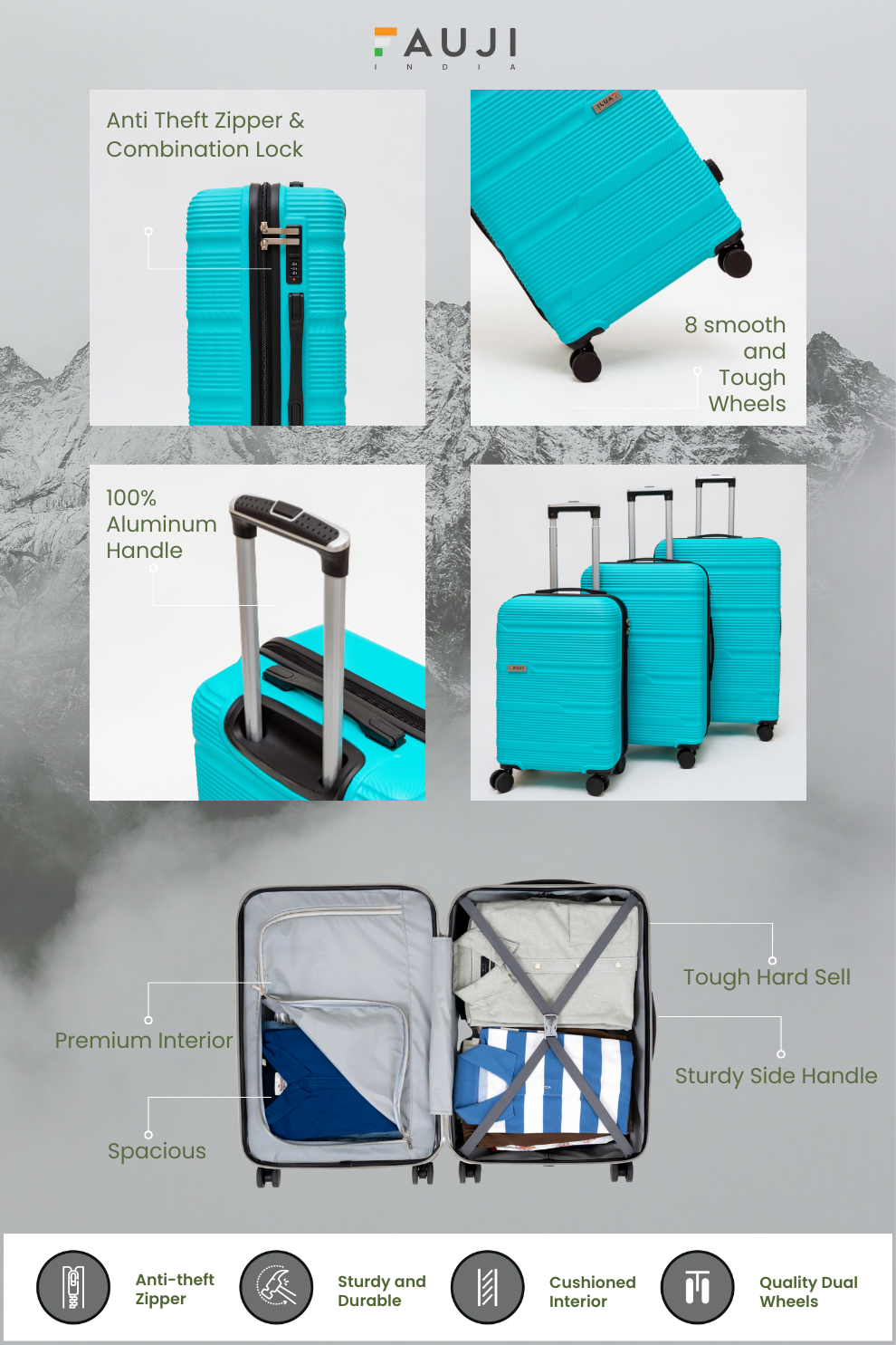 Luggage bag - Ocean Edge - S