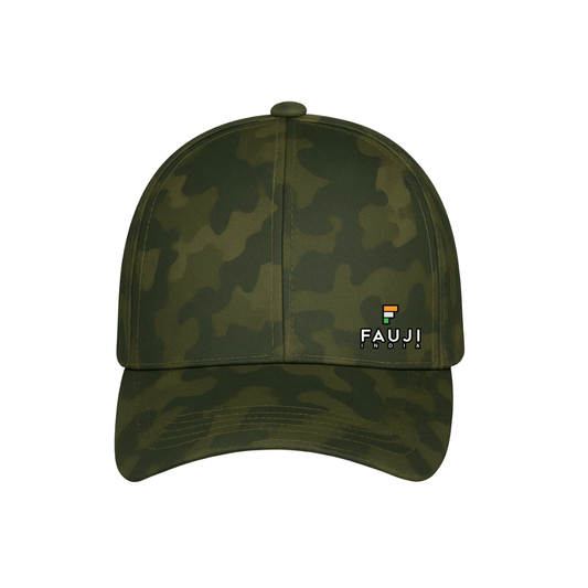 Fauji India Unisex Cotton Regular Cap | Adjustable Fit | Army Print