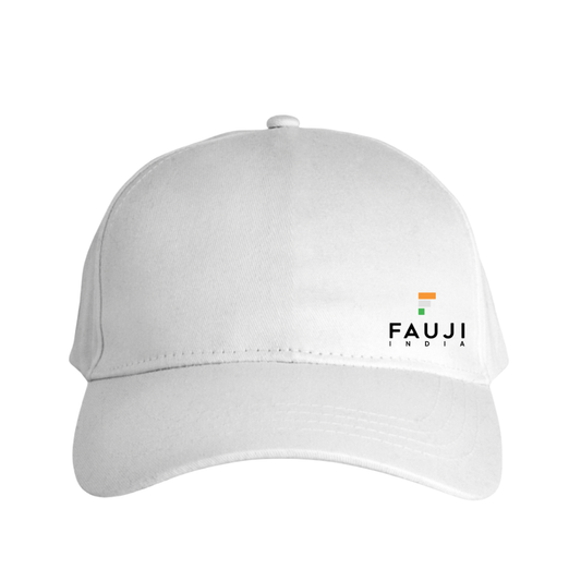 Fauji India Unisex Cotton Regular Cap | Adjustable Fit | White