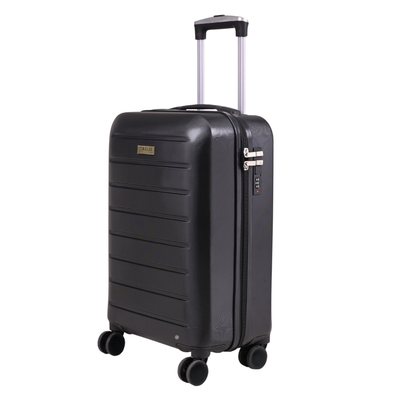 Fauji Valor Series Onyx Black 20 Inch Hard Shell Trolley Bag