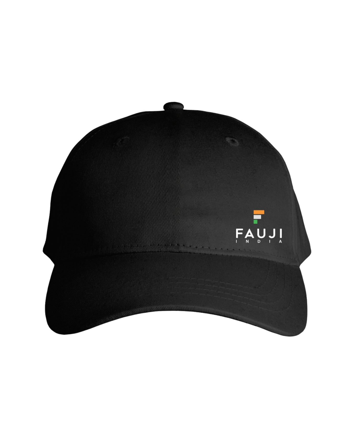 Fauji India Unisex Cotton Regular Cap | Adjustable Fit | Black