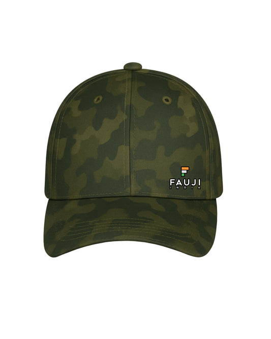 Fauji India Unisex Cotton Regular Cap | Adjustable Fit | Army Print